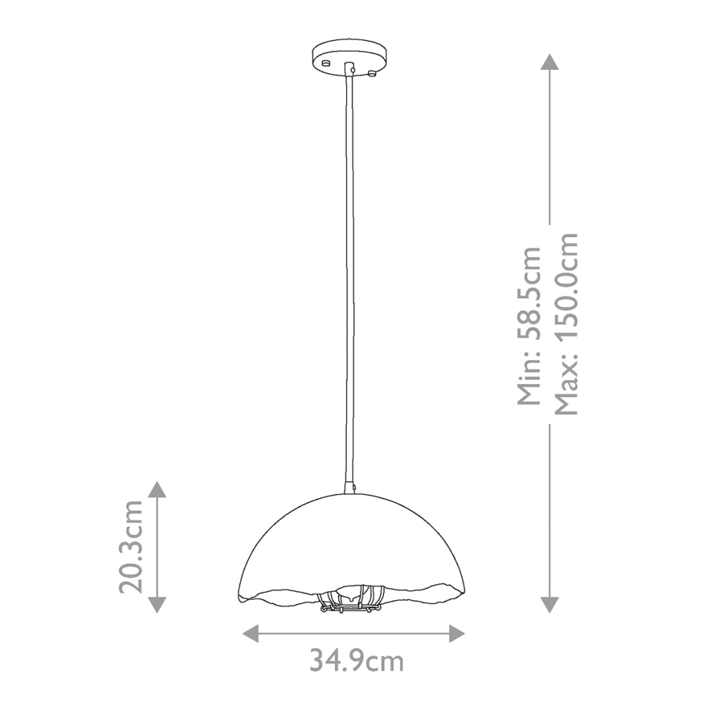 Lampada a sospensione Kichler Fracture zinco E27 Ø35