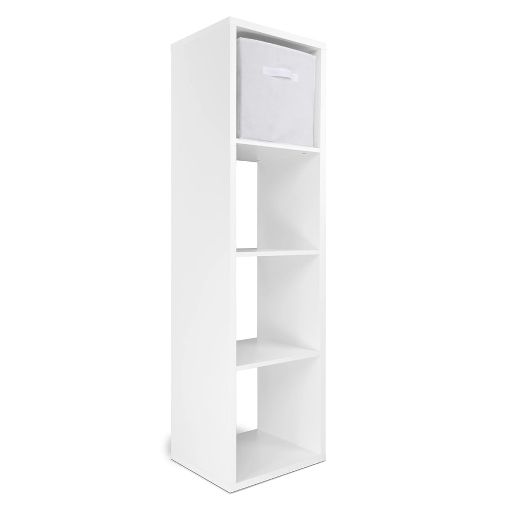 Scaffale libreria bianco 4 vani 43x35x151cm – Tetris – LI08TEV