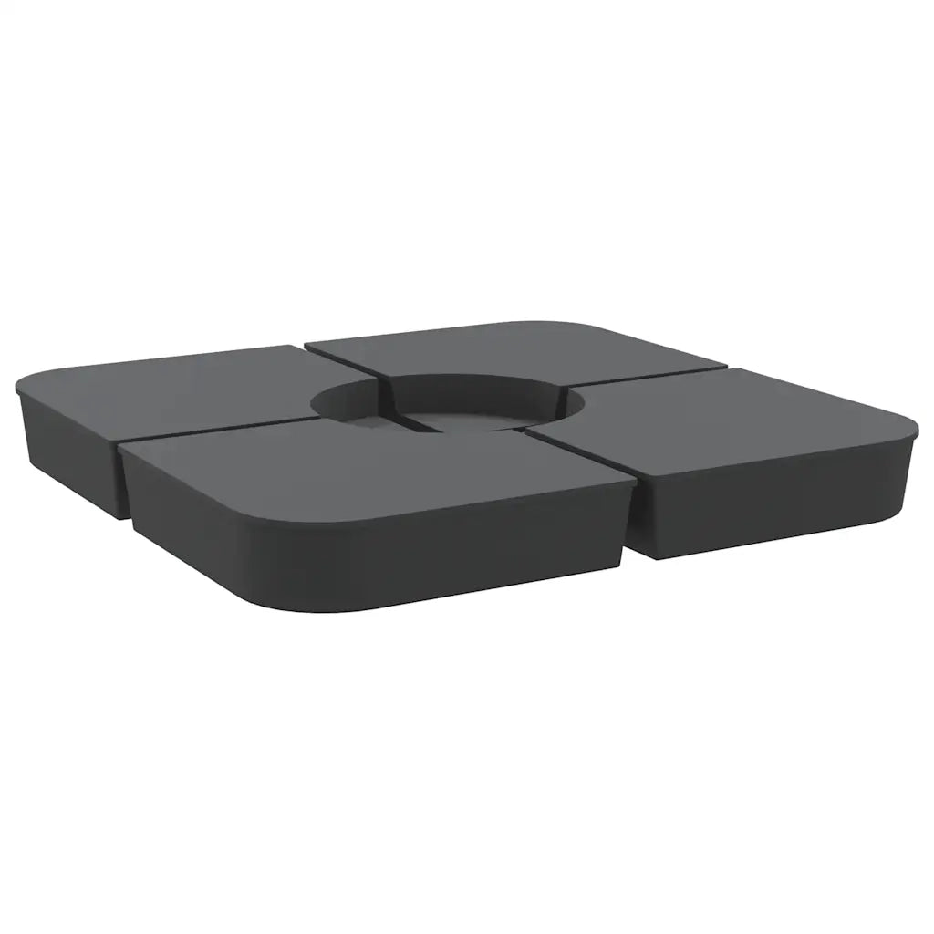 Set Base per Ombrellone 4 pz con Supporto a Croce 100 kg PP CFW7135178