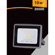 Trade Shop - Faretto Led Faro 10watt 900 Lm Ip65 Grigio Luce Naturale Calda Fredda Ek02-10w-g - -bianco Caldo      -