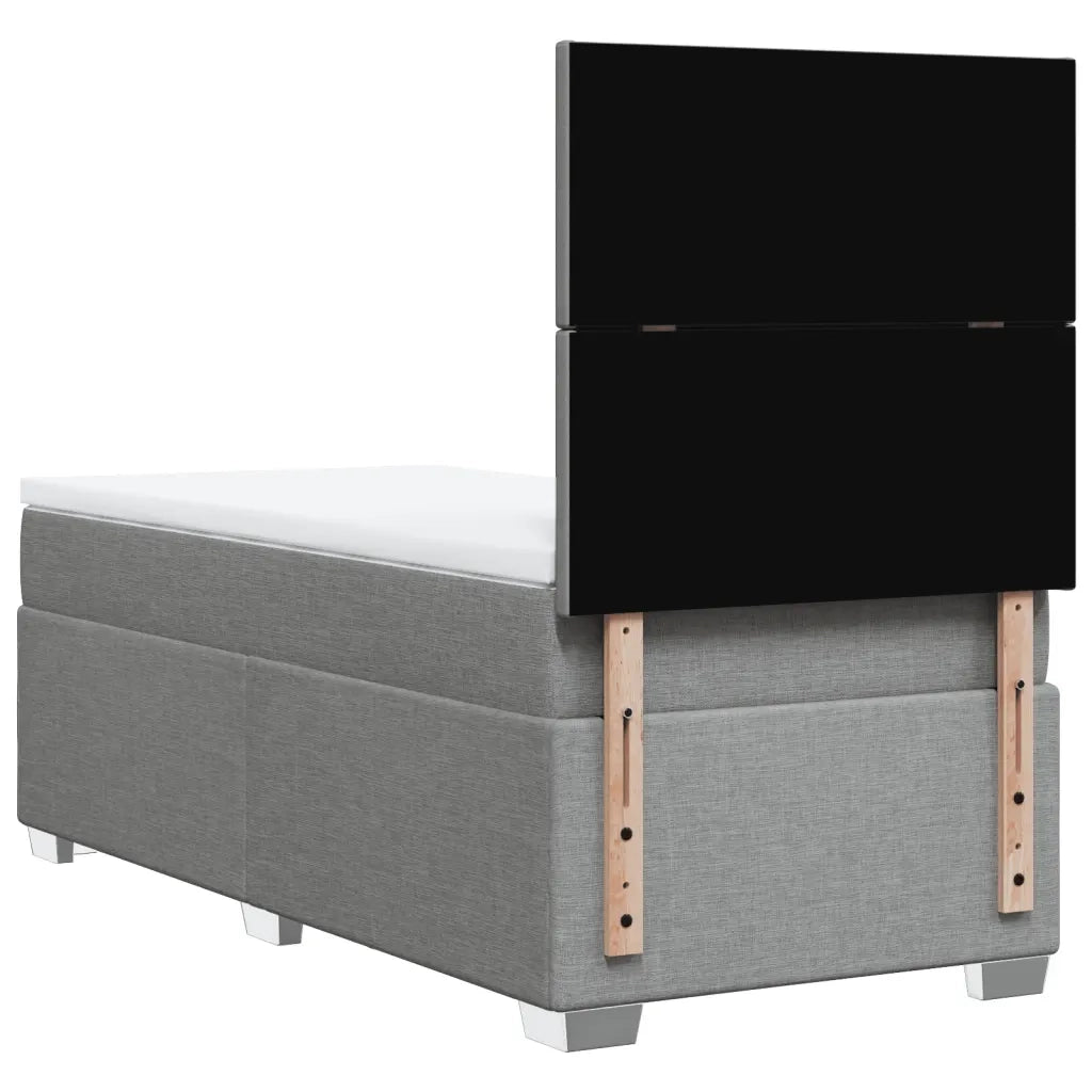 Giroletto a Molle con Materasso Grigio Chiaro 80x200 cm Tessuto 3290308