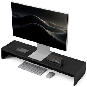 Supporto per Monitor 2 Vani 100x27x15 cm in Legno Nero