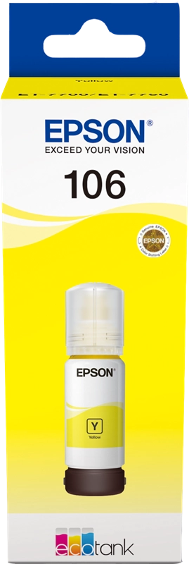 ORIGINAL Epson Cartuccia d'inchiostro giallo C13T00R440 106 ~1900 Seiten 70ml