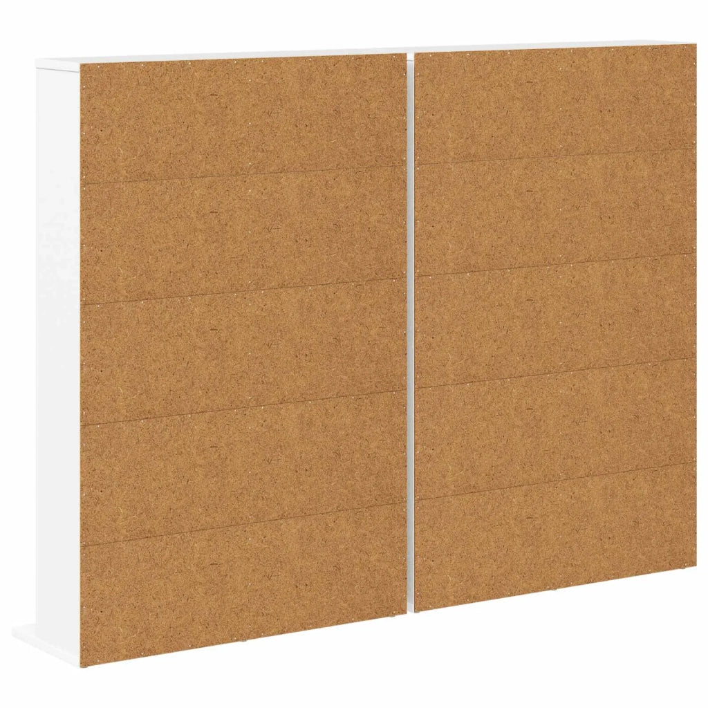 Mobile per CD 2 pz Bianco 65 x 23,5 x 97,5 cm 8012675