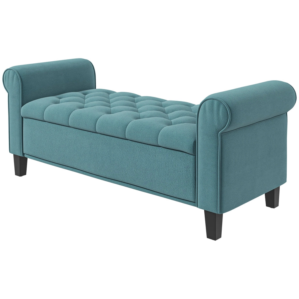 Poltrona Vintage con Seduta in Velluto e Stoccaggio ¨C Zephmum ¨C Verde