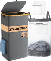 Lavatrice a 100L con coperchio in grigio, migliorata stabilità, lavatrice compatta, lavatrice pieghevole, sacco di lavaggio rimovibile, lavatrice a sabbia, cassa di lavaggio, cassetta di lavaggio - grande capacità, costruzione robusta