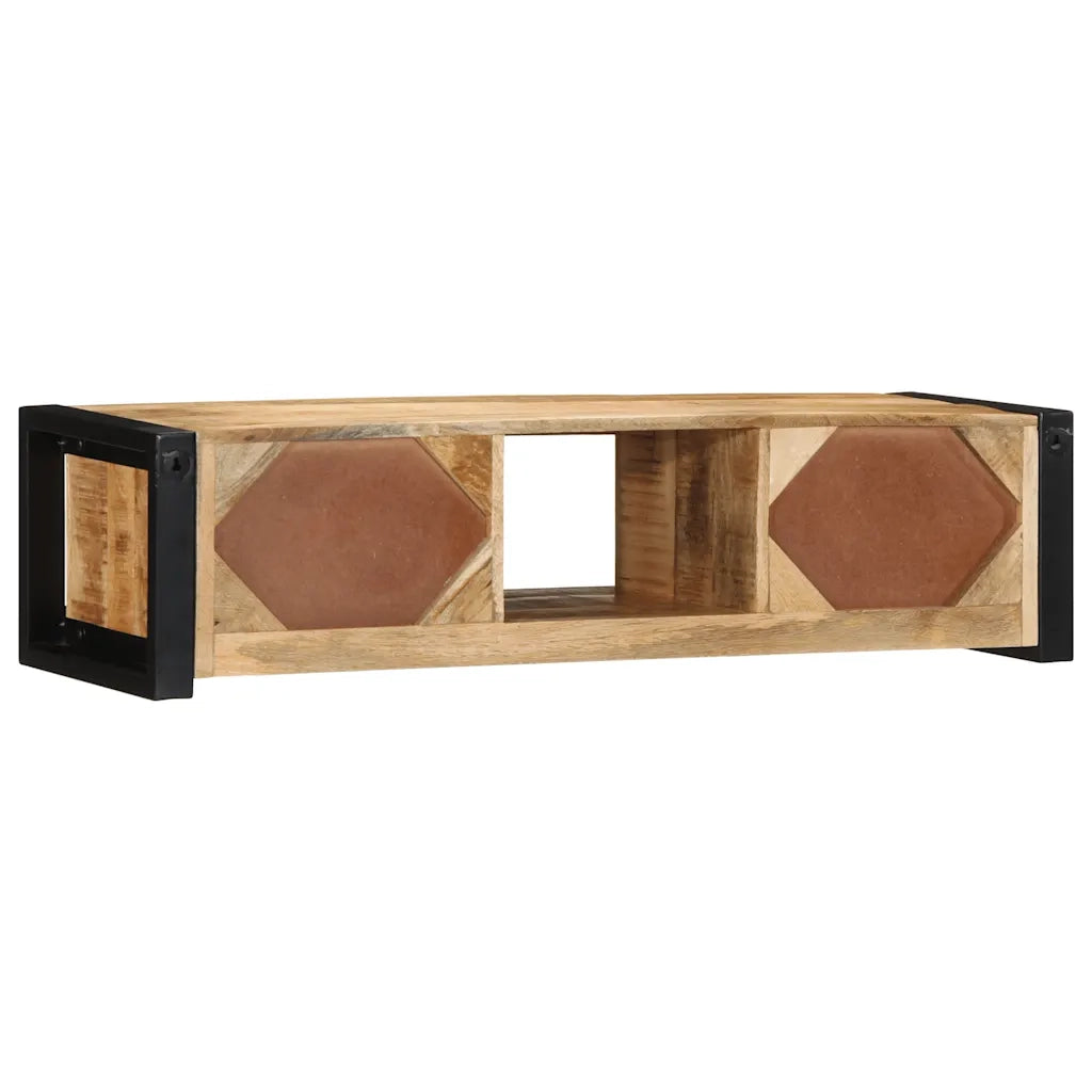 vidaXL Mobile Porta TV 100x30x25 cm in Legno Massello di Mango Grezzo