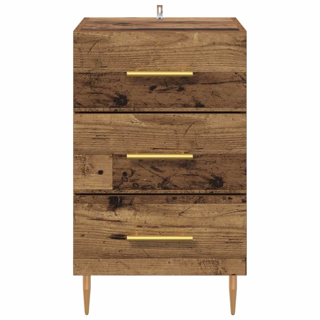 Armadio da Notte con cassetto Legno vecchio 40 x 40 x 66 cm