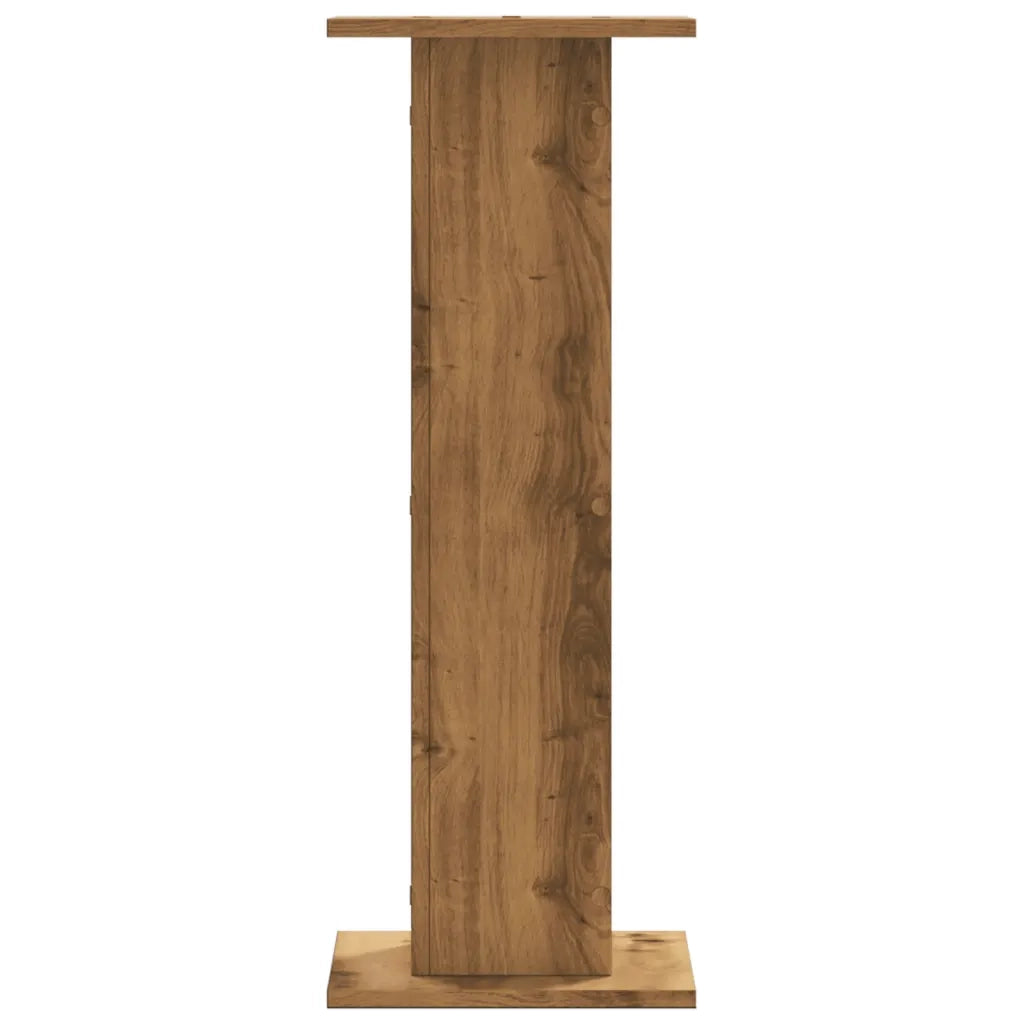 Supporti Piante 2 pz Rovere Artigianale 30x30x80 cm Truciolato 3307872