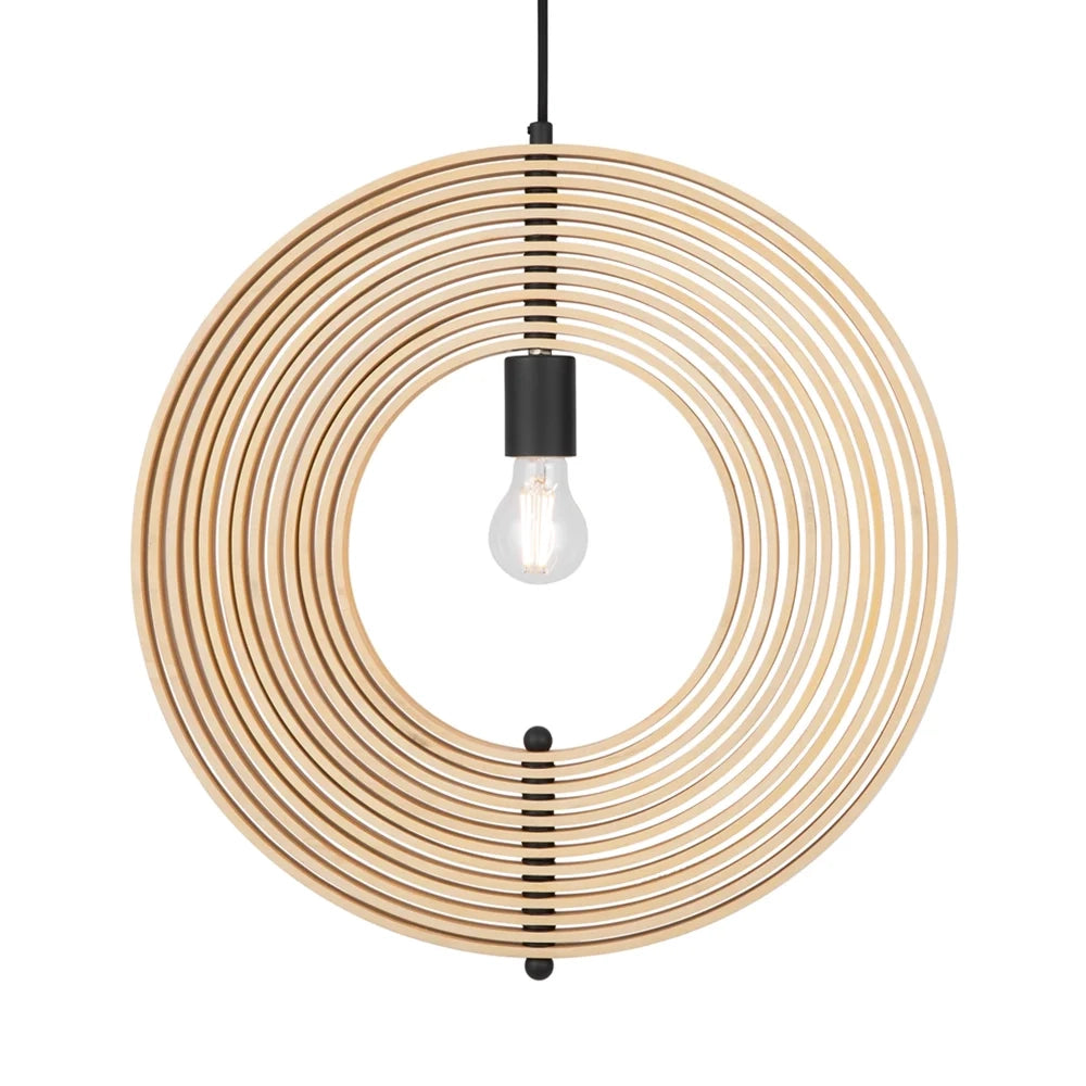 Maytoni Lampadario moderno Roots 1 luce E27 nero metallo compensato