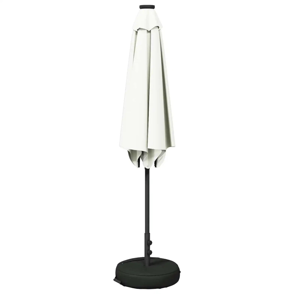 Parasol da giardino con luci LED e base 270 x 270 cm Poliestere 42036258