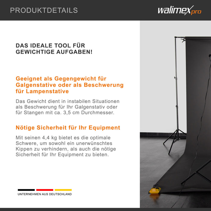 Walimex Peso per aste e stativi, 4,4 kg
