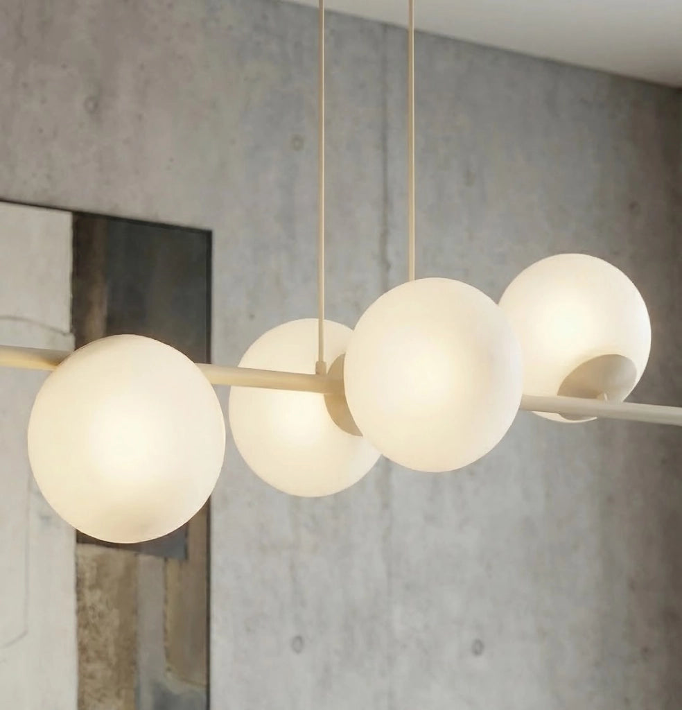 Lampada a sospensione Magnus 6xE14 beige bianco Emibig