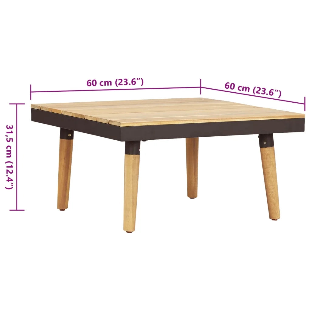 Set Divani da Giardino 7 Posti con Cuscini in Massello Acacia 46484
