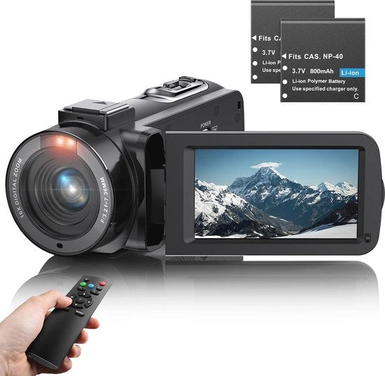 Videocamera FHD 1080p 36MP con schermo rotativo da 3,0 pollici e visione notturna con IR