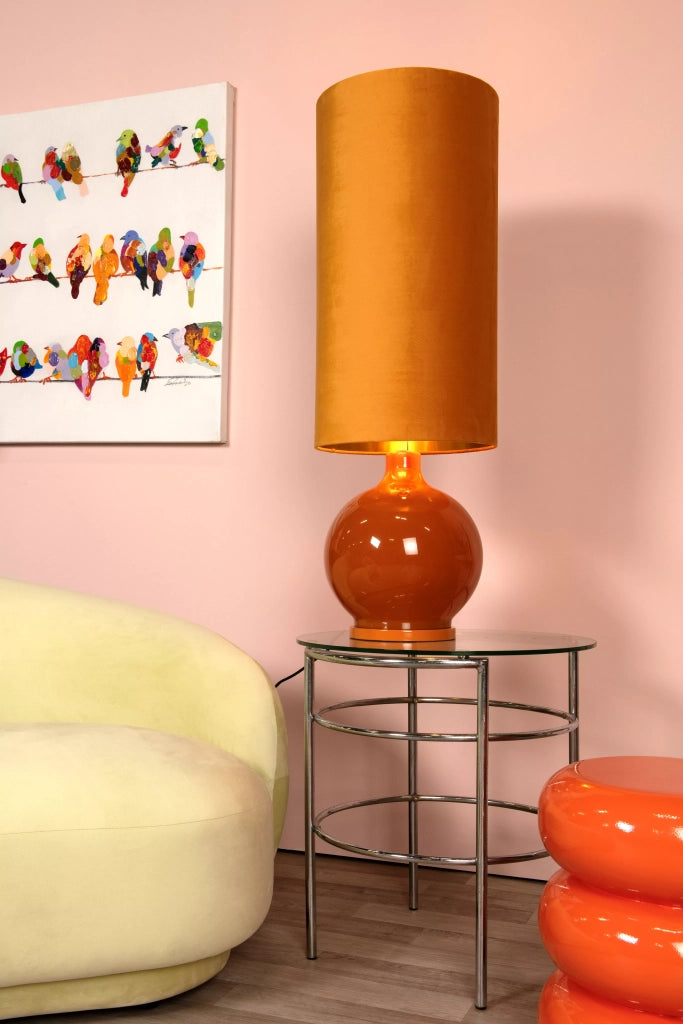 Lampada da tavolo Esterad vetro gialla 100cm E27 Lucide