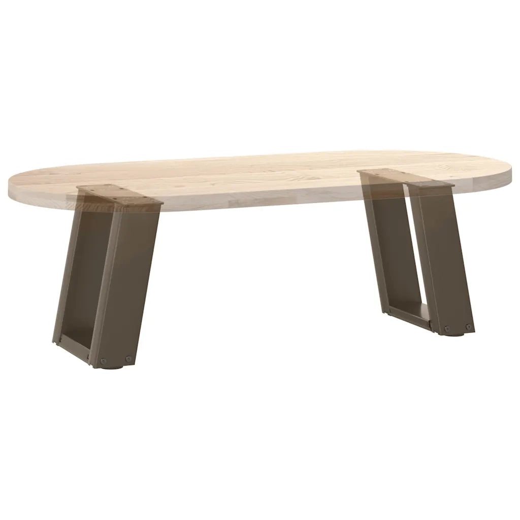 Gambe per Tavolino da Caffè a Forma di U 2 pz Acciaio Naturale 30x(30-31) cm Acciaio 4012739