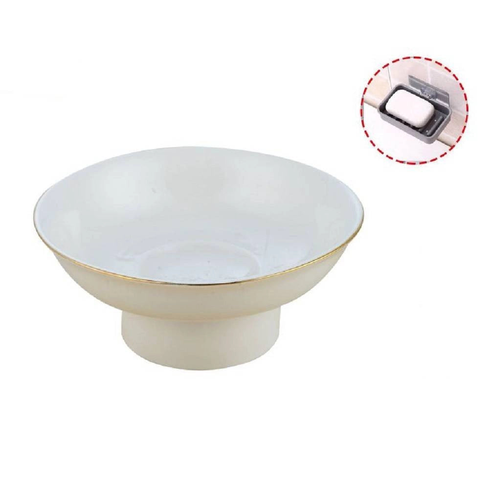 Trade Shop - Piattino Di Ricambio Porta Sapone Per Attacchi A Muro Standard In Ceramica 59340 -