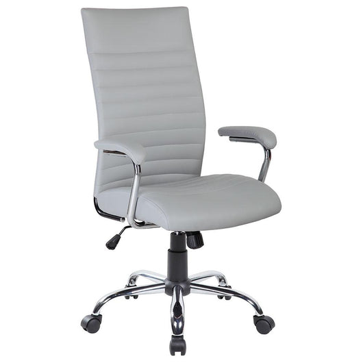 Sedia Poltrona Presidenziale da Ufficio in Similpelle Tosini San Francisco Grigio