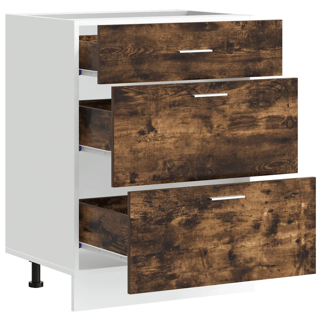 Base da Cucina-Mobile Base da Cucina ¡°Lyon¡± Rovere Fumo in Legno Multistrato