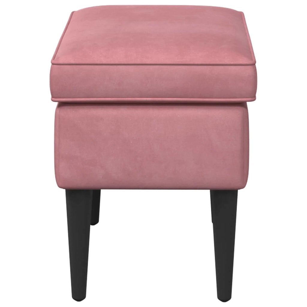 Poggiapiedi Rosa 55 x 35 x 41 cm Velluto