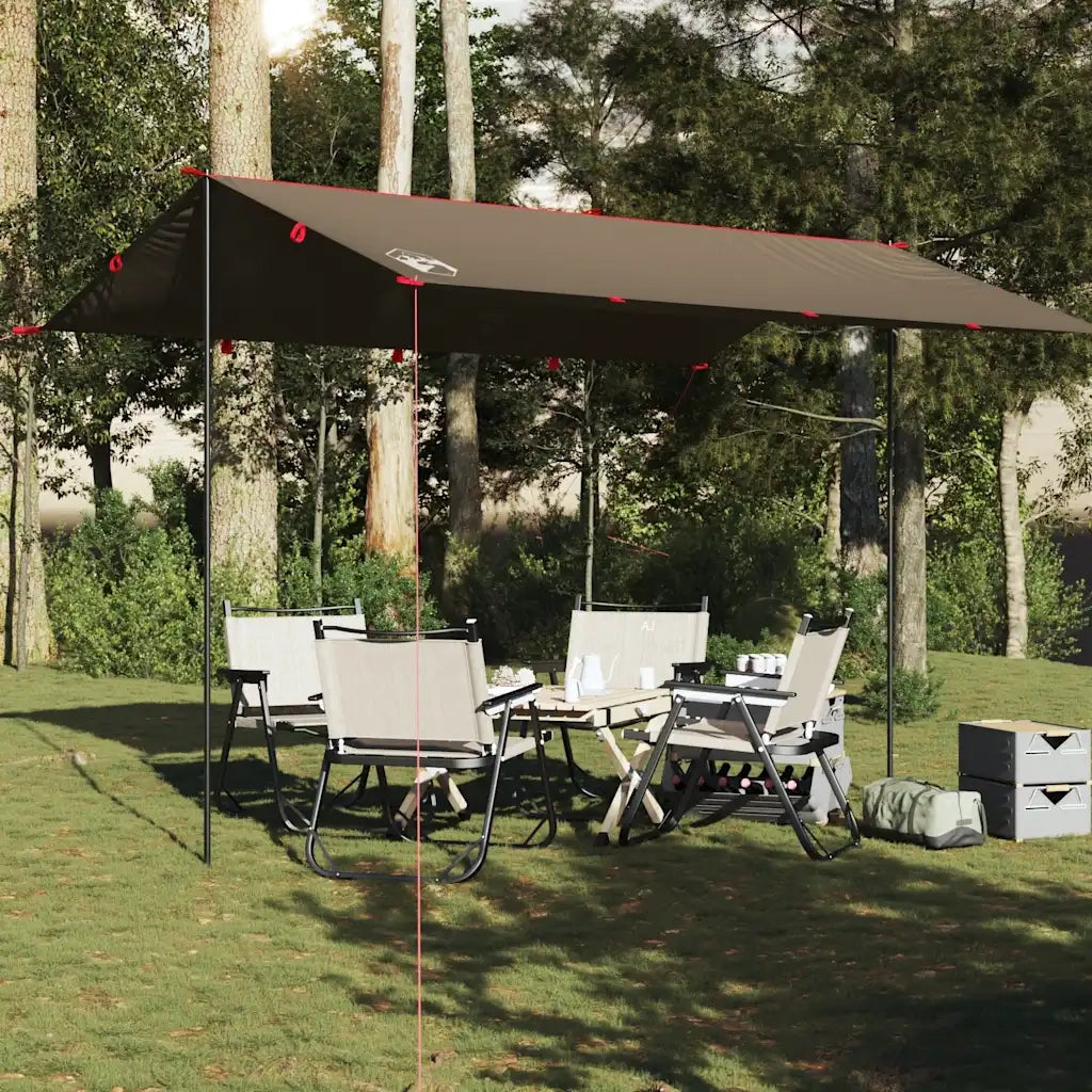 Telone da Campeggio Marrone 406x306 cm Impermeabile 4009598