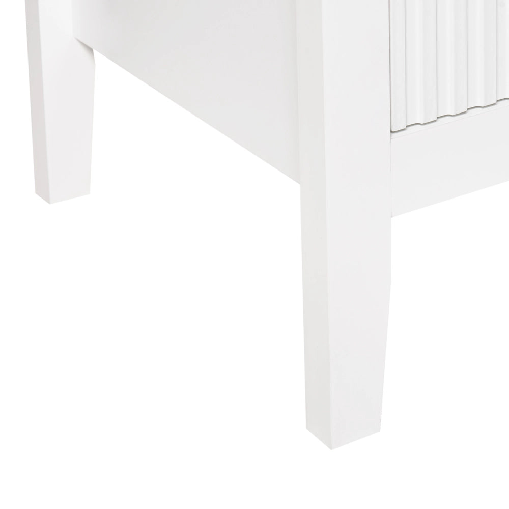 Cassettiera a 6 cassetti in MDF bianco con maniglie in oro Soggiorno elegante