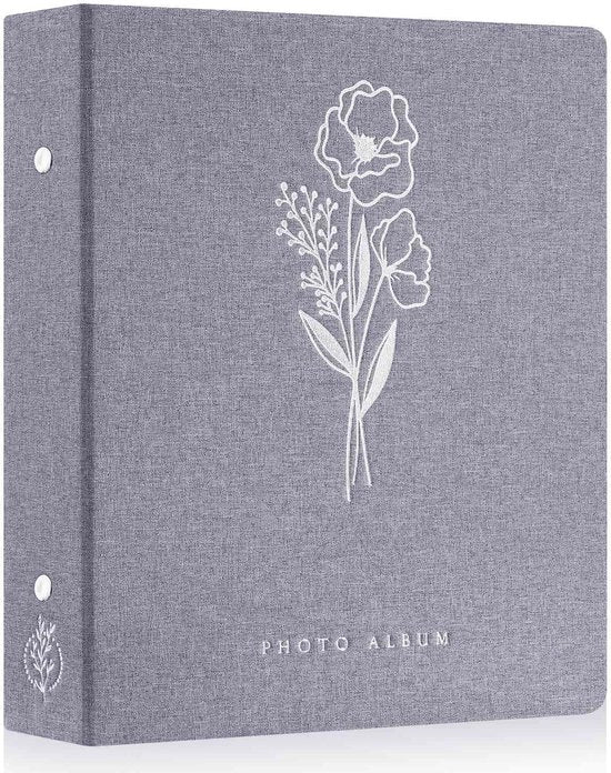 Album Foto 400 Immagini - Insteccamera - Copertina in Lino - 10x15 cm - Inerte - Imprimito - Rivestimento Argento Lussuoso - Libro di Fotografie
