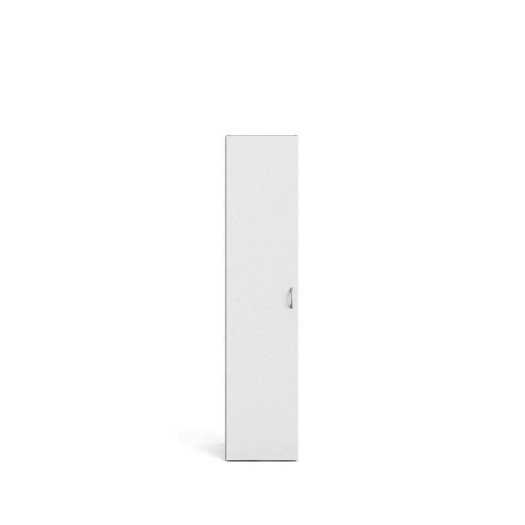 Am, Armadio Multiuso 1 Anta 3 Ripiani, 41.5x175.4h cm Bianco
