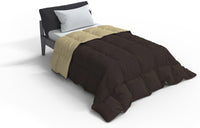 Trapunta Invernale 1 Piazza e Mezzo Doubleface 300gr Marrone/Panna