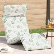 Lettino Pieghevole Motivo a Foglie 175x54x8,5 cm Tessuto Oxford 4019764