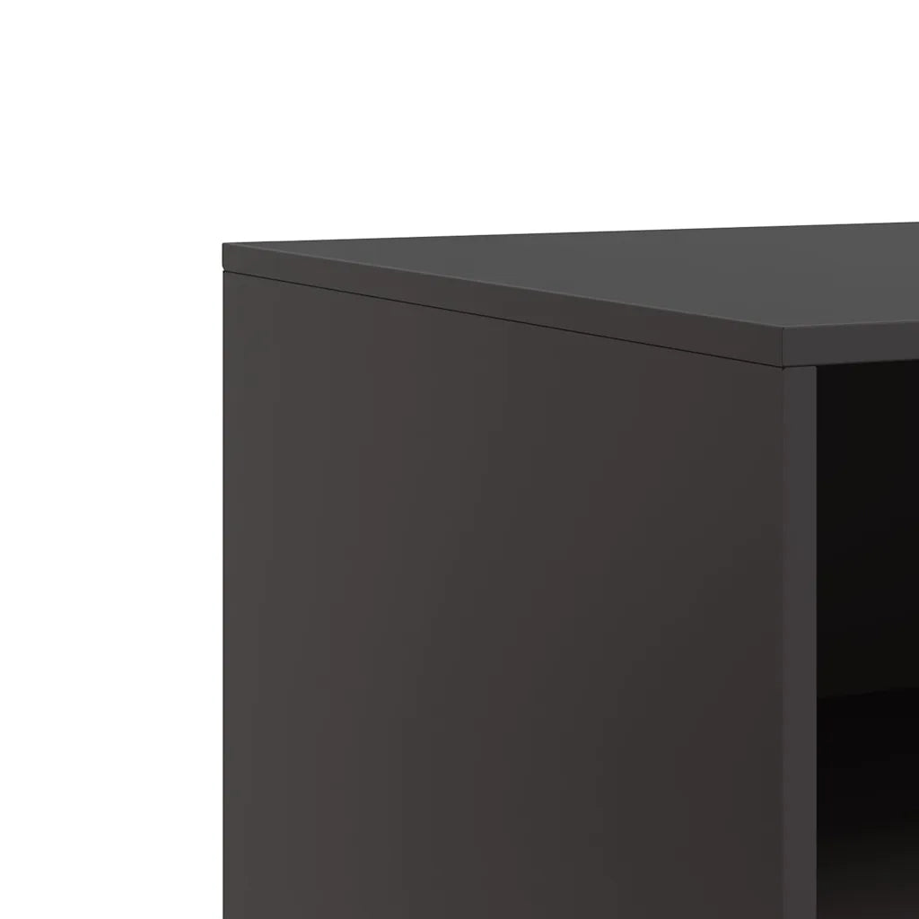 Mobili TV 2 pz | Armadietto TV | Mobile Porta TV Neri 67x39x44 cm in Acciaio