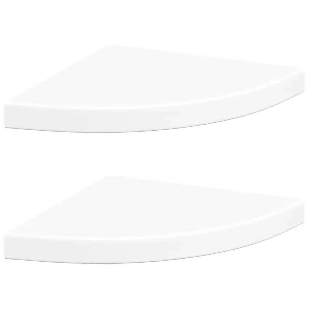 Scaffali Angolari a Parete 2 pz Bianchi 35x35x3,8 cm MDF cod mxl 32771