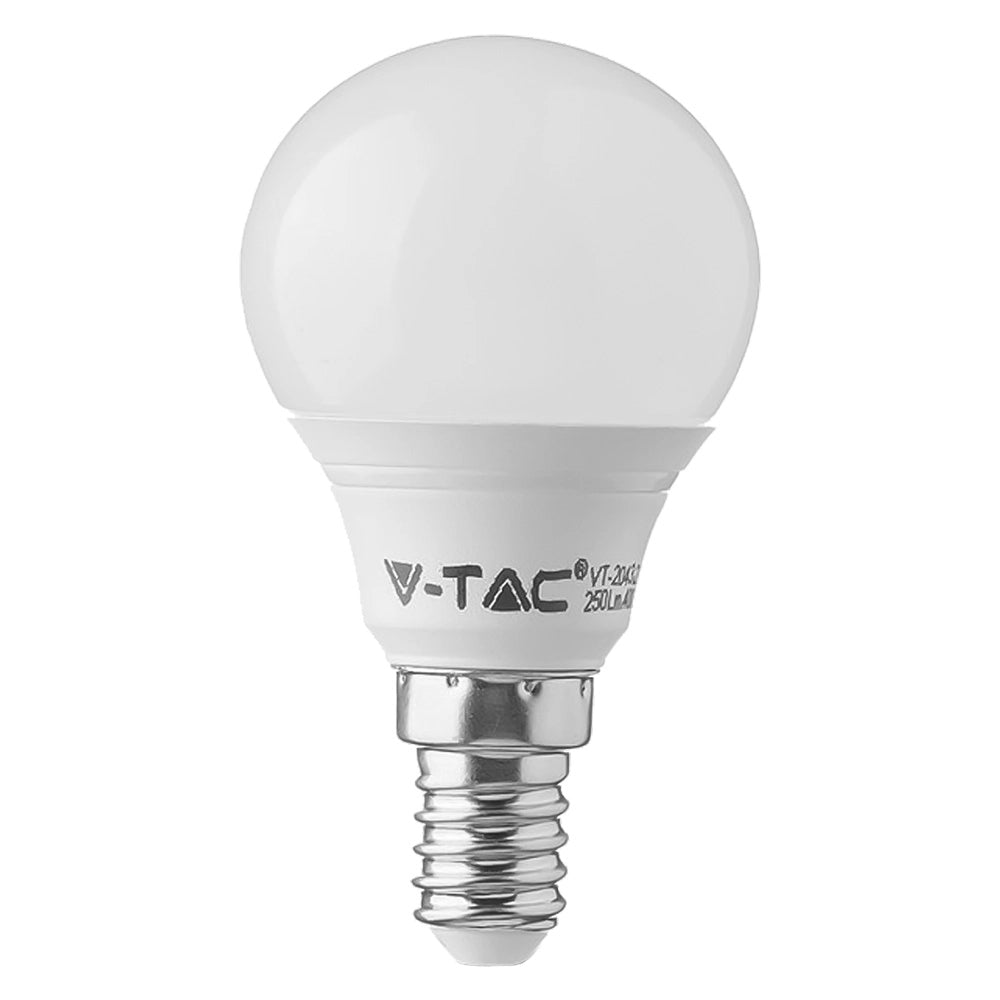 LAMPADA LED A SFERA 'VT-1819' CALDA 2700K 4 W=30W E14 - 320 lm  - VTAC