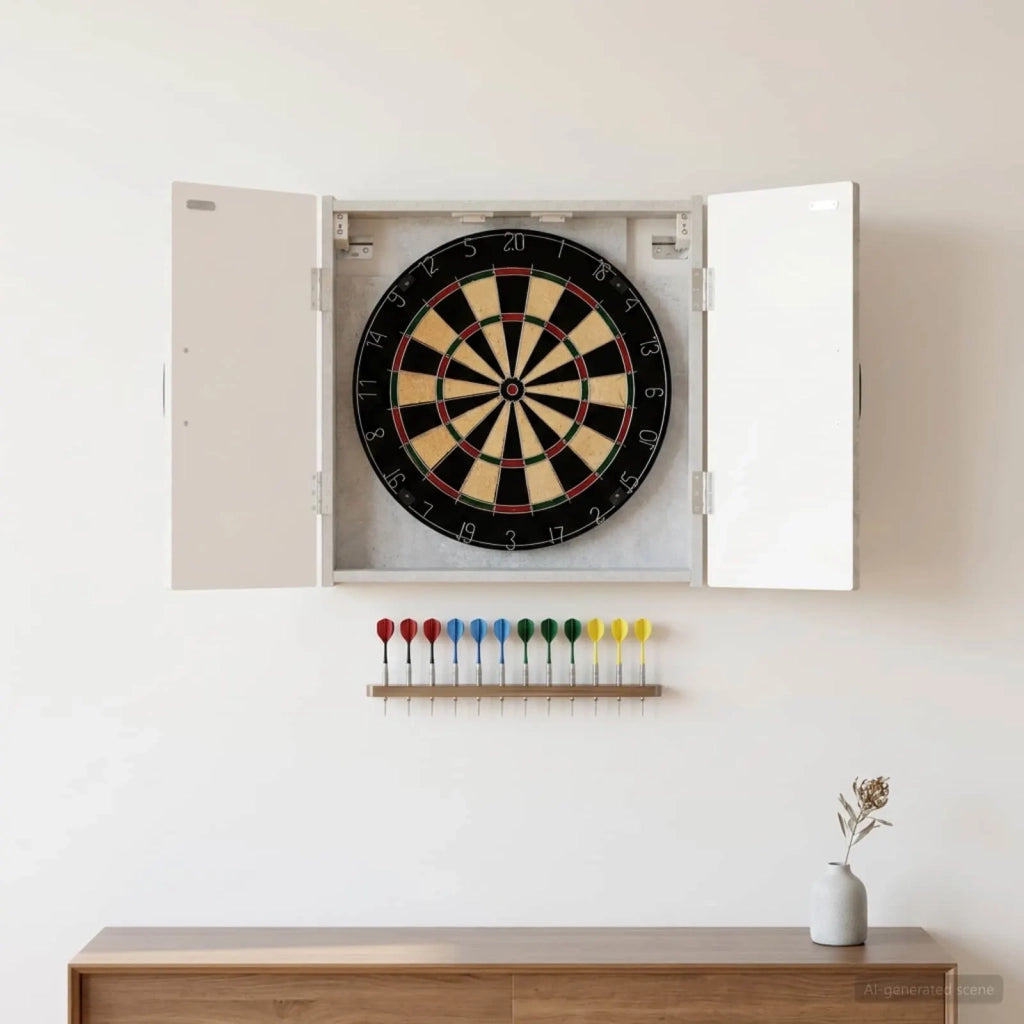 Armadio per Dartboard HOORN Grigio Cemento Legno ingegnerizzato 897328