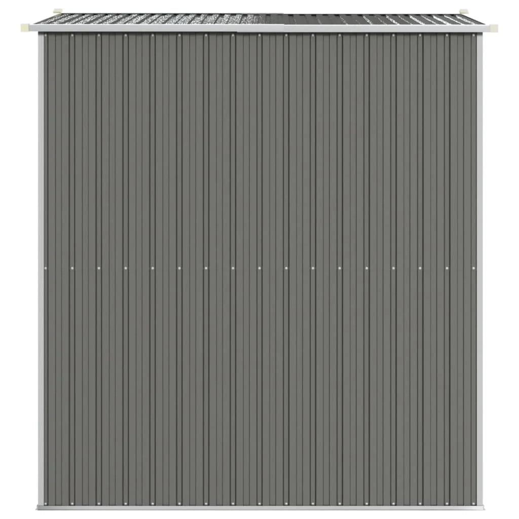 Casetta da giardino cabina ripostiglio capanno da esterno capanno per attrezzi robusta colore chiaro 192 x 191 x 223 cm acciaio zincato grigio 02_0022255