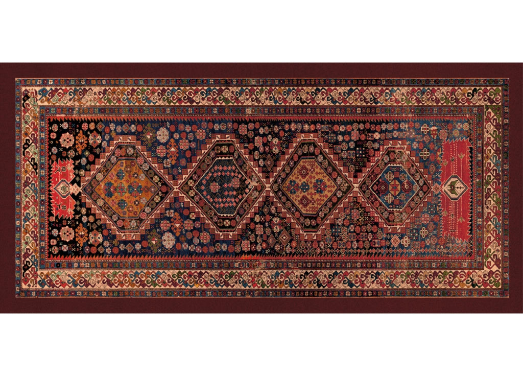 Tappeto Antiscivolo Stampa Digitale Linea Emozioni D'Oriente Dis. Shirvan Oro - 74x246 - Oro
