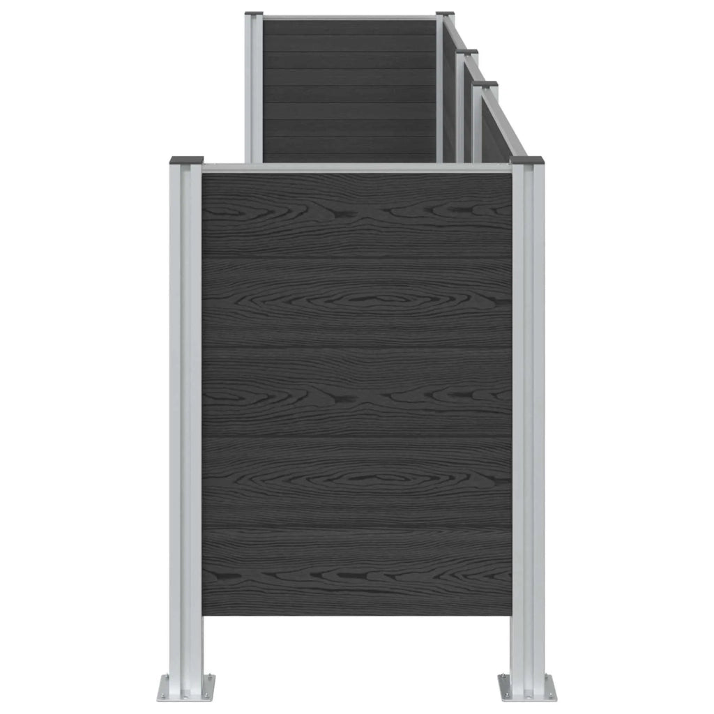 Recinzione Contenitore per Rifiuti Grigio 315 x 85 x 115 cm