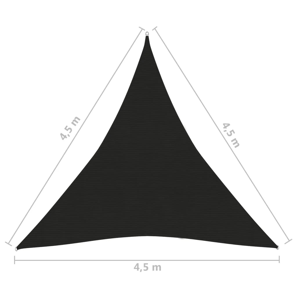 Vela ombreggiante/ombrellone 160 g/m² nero 4,5 x 4,5 x 4,5 m HDPE 02_0009208
