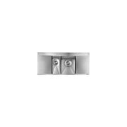 CM 012707.X2.01.2033 PRESTIGE Lavello da Incasso 2 Vasche + Gocciolatoio Acciaio Inox Satinato (116x50 cm) colore Inox Satinato