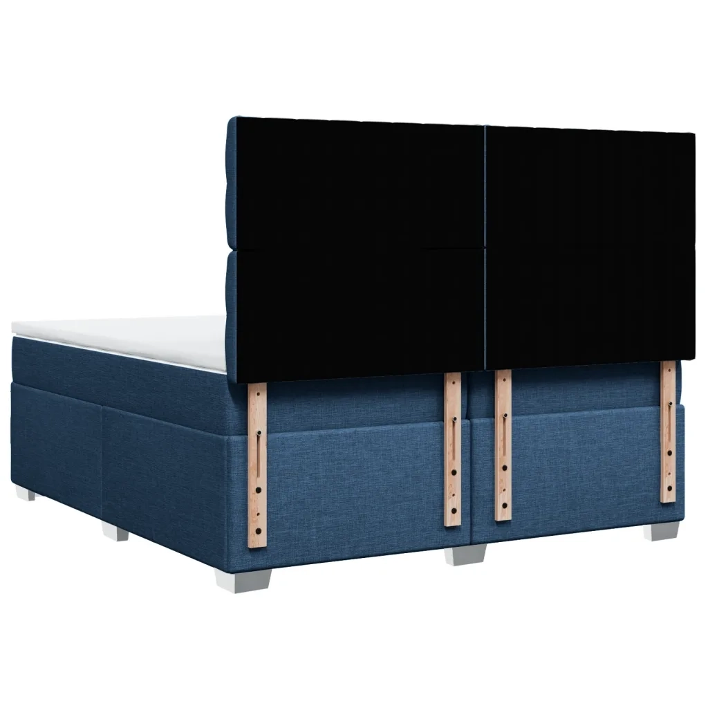 Giroletto a Molle con Materasso Blu 200x200 cm in Tessuto 3290608