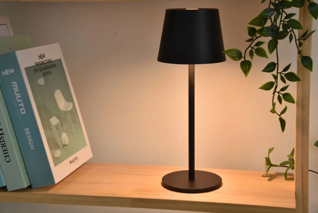 Lampada da tavolo esterna LED 1,1W batteria IP54 nera Lutec ROBLE