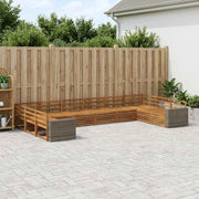 Set divani 10 pz Legno di Acacia Massello 3383907