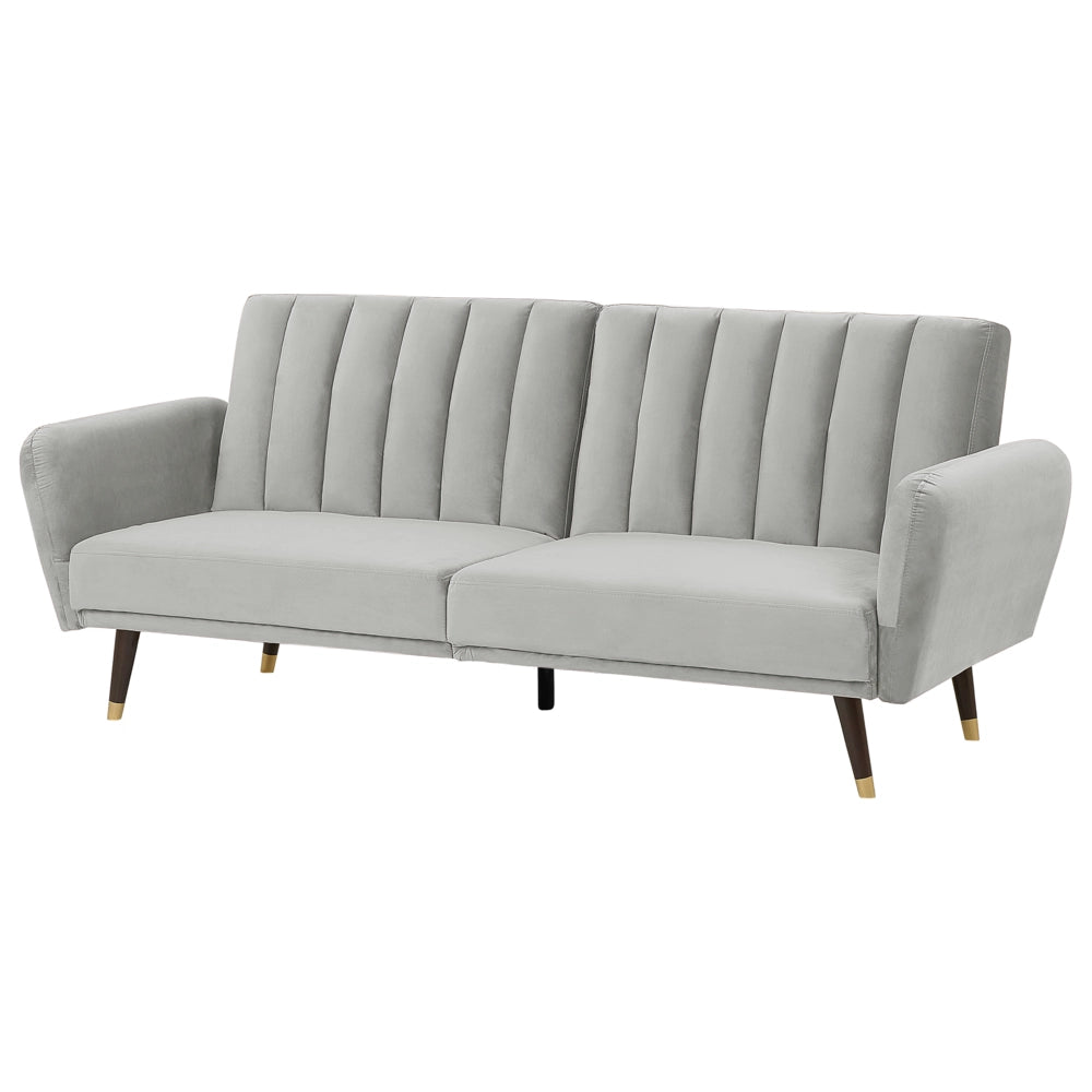 Divano Letto Grigio Chiaro Letto Convertibile In Velluto Tappezzeria Elegante Glam Moderno Soggiorno Camera Da Letto