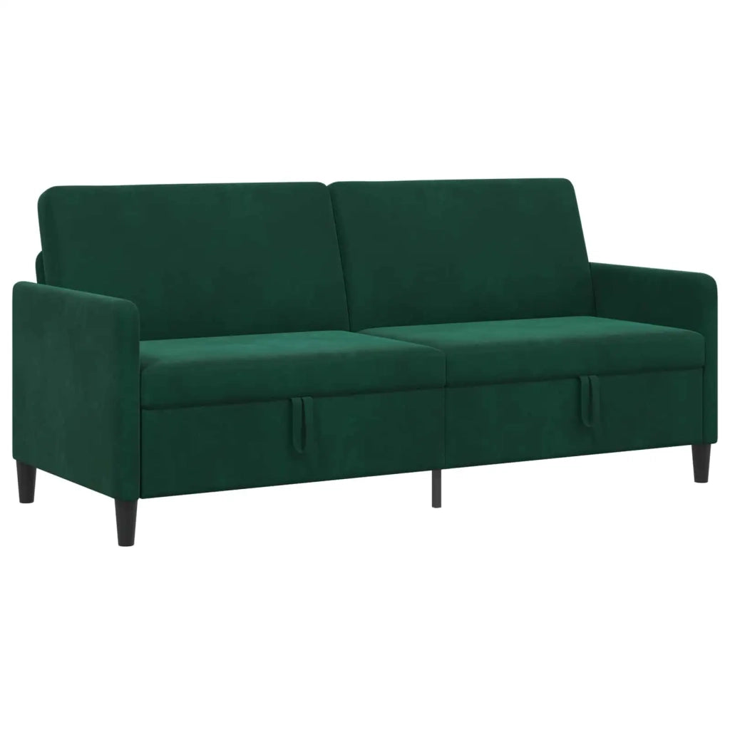 Divano con Storage Verde Scuro 192 x 78 x 87 cm Poliestere 42036991