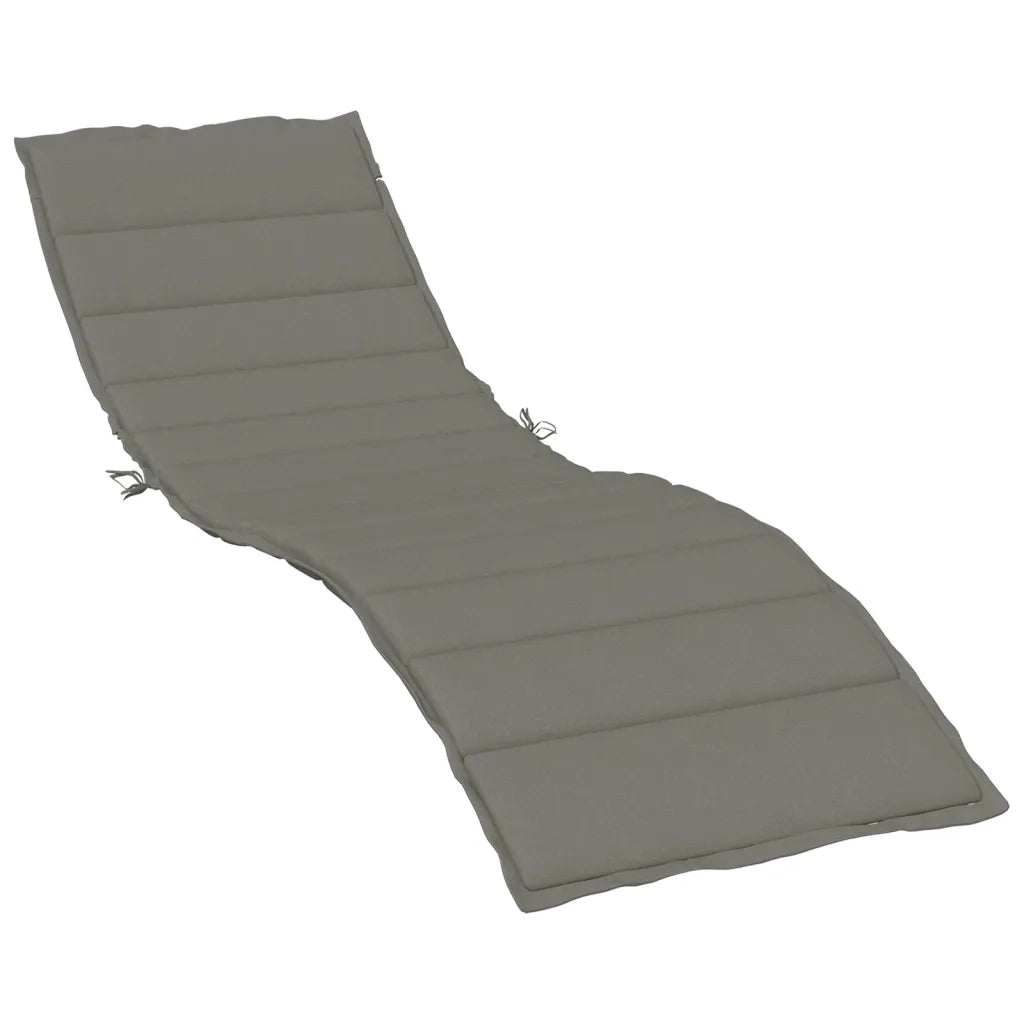 Cuscino per Lettino Prendisole Grigio Scuro Mélange 200x60x4 cm 4002510