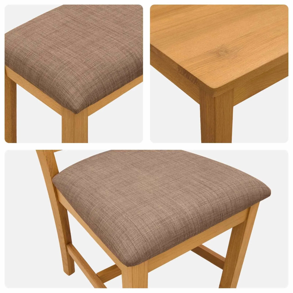 Set da pranzo 4 pz Grigio Legno di Quercia Massello 3430302