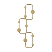 Gancio da parete in metallo "Lizzard" - 28 x 5 x 70 cm - Oro