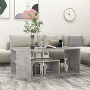 Tavolino Salotto Grigio Cemento 100x50x40 cm Legno Multistrato 806925