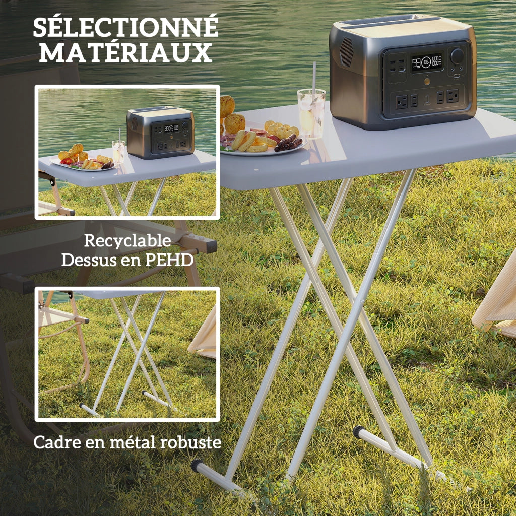 Tavolino pieghevole ¨C zephmum ¨C 76x50x74 cm grigio